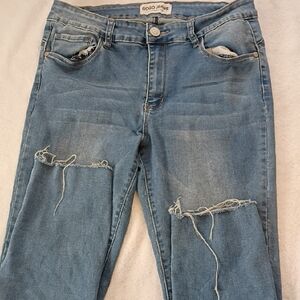 GOGO Light Blue Distressed Boyfriend Jeans